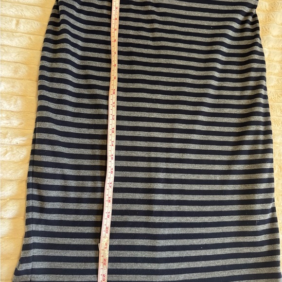Striped Navy and Gray Women's Skirt - Picture 1 of 3